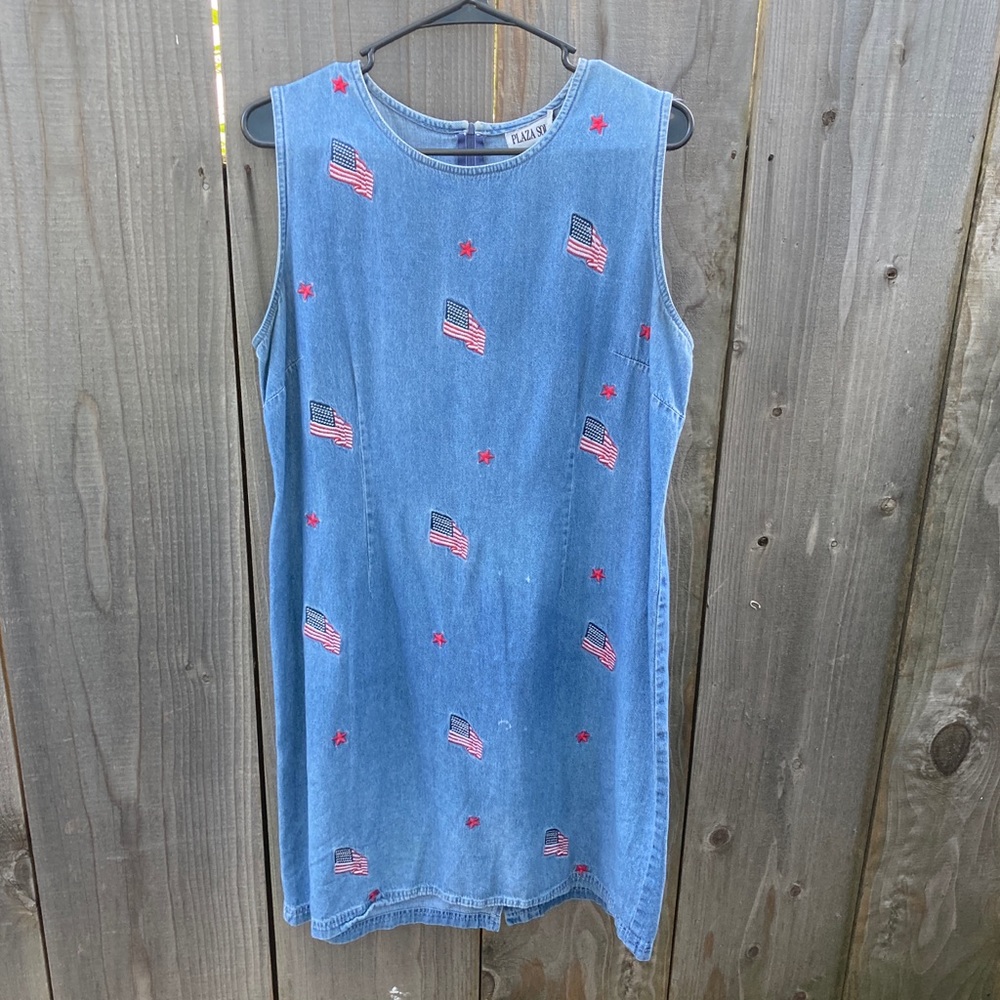 Vintage American Flag Denim Dress